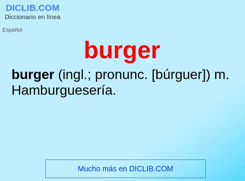 Wat is burger - definition