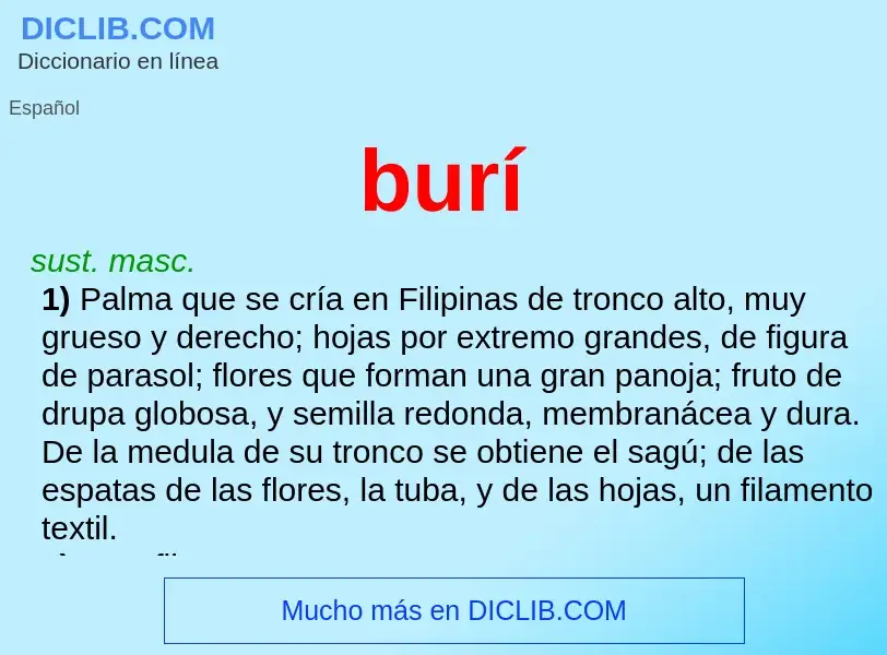 ¿Qué es burí? - significado y definición