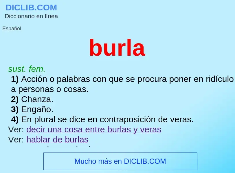 Wat is burla - definition