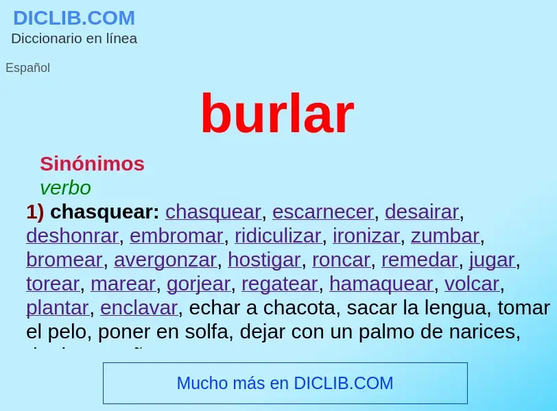 What is burlar - meaning and definition