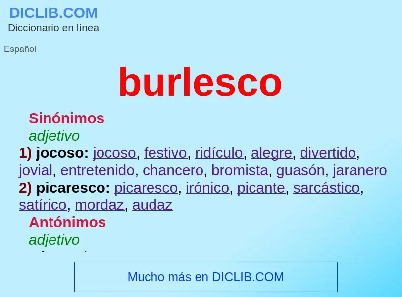 Was ist burlesco - Definition