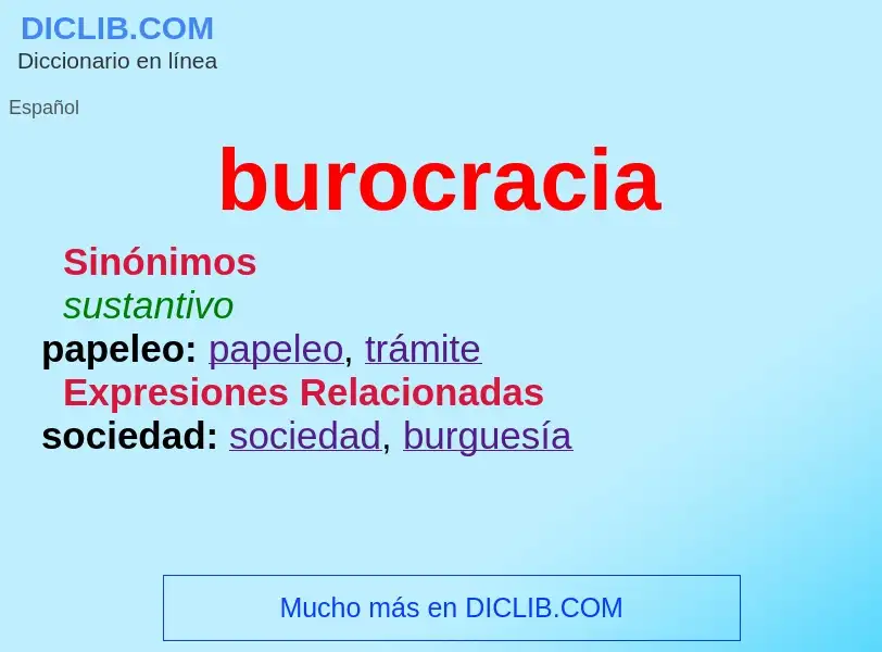 What is burocracia - definition