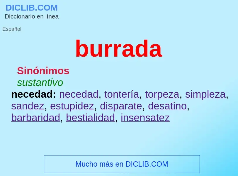 Was ist burrada - Definition