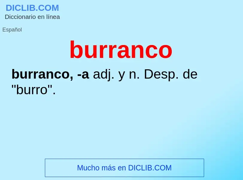 What is burranco - definition