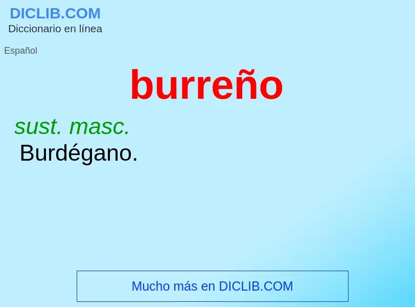 What is burreño - definition