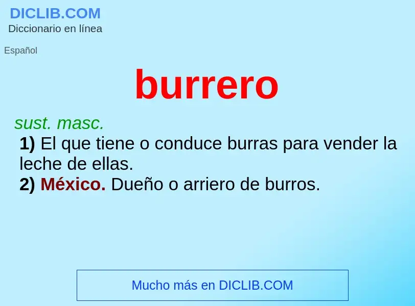 Wat is burrero - definition