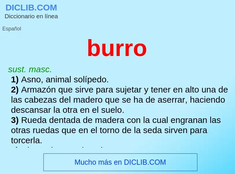 Wat is burro - definition