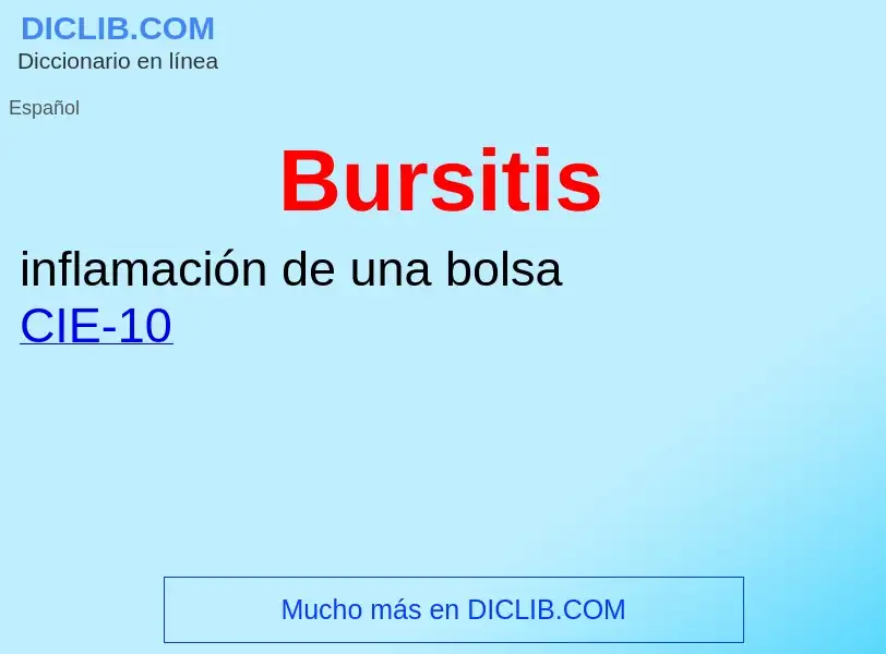 Wat is Bursitis - definition