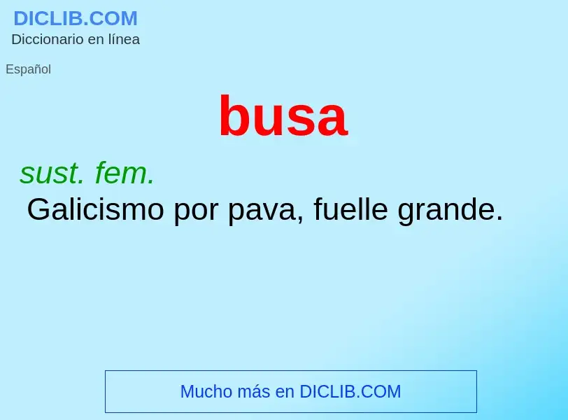 Wat is busa - definition