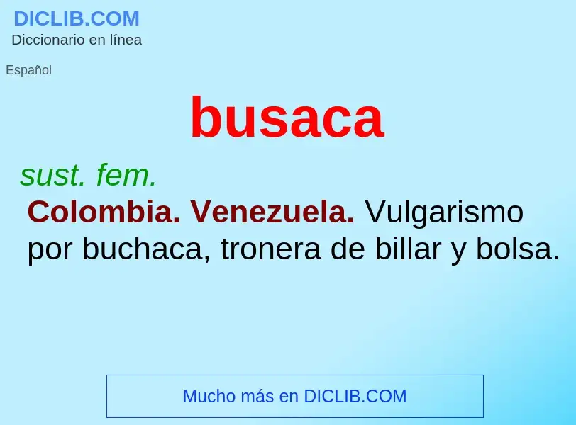 Wat is busaca - definition