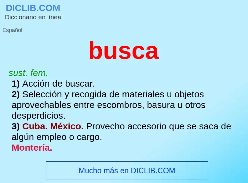 Wat is busca - definition