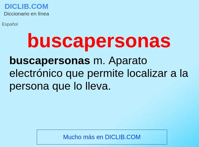 Wat is buscapersonas - definition