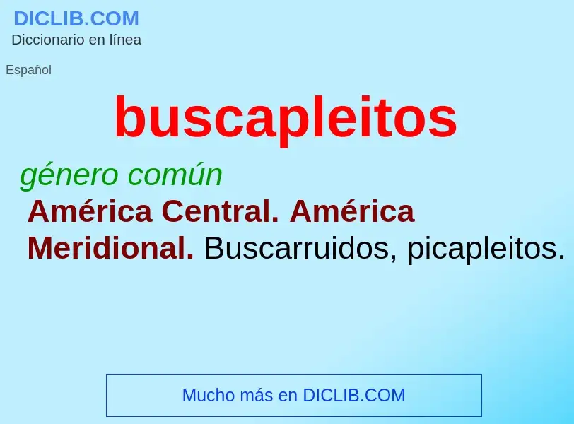 Wat is buscapleitos - definition