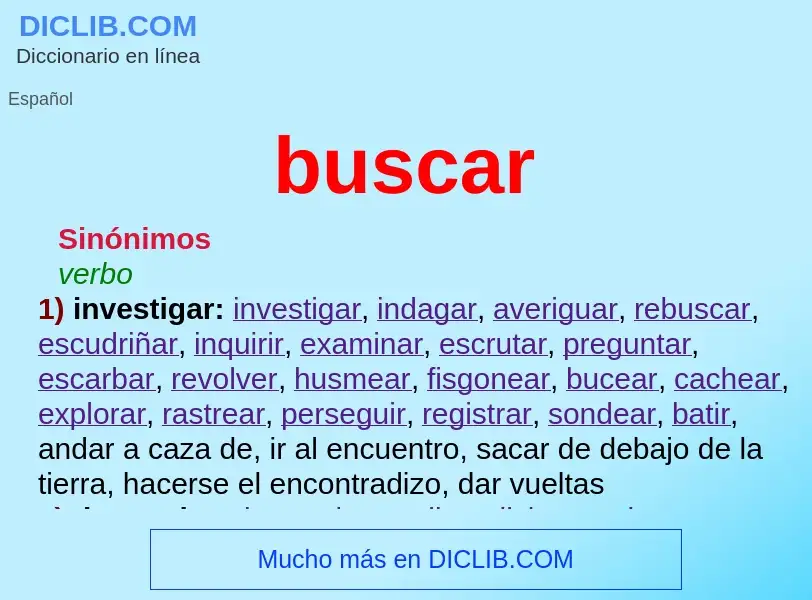 Wat is buscar - definition