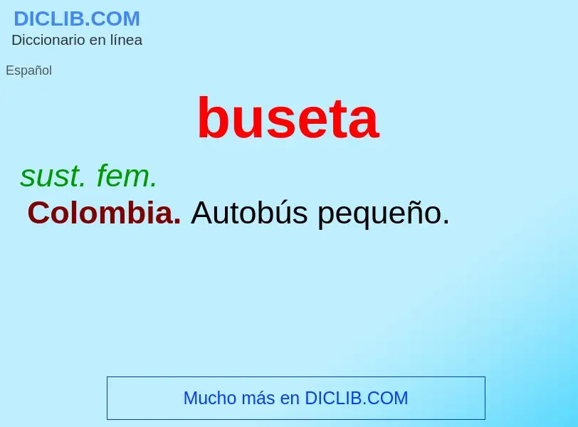 Wat is buseta - definition