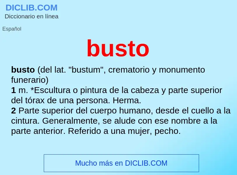 What is busto - meaning and definition