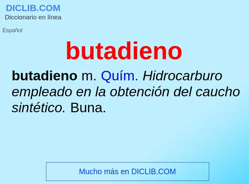 Wat is butadieno - definition