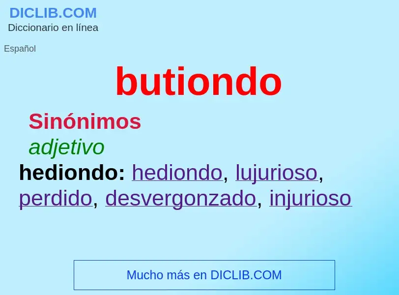 Wat is butiondo - definition