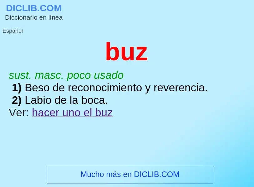 ¿Qué es buz? - significado y definición