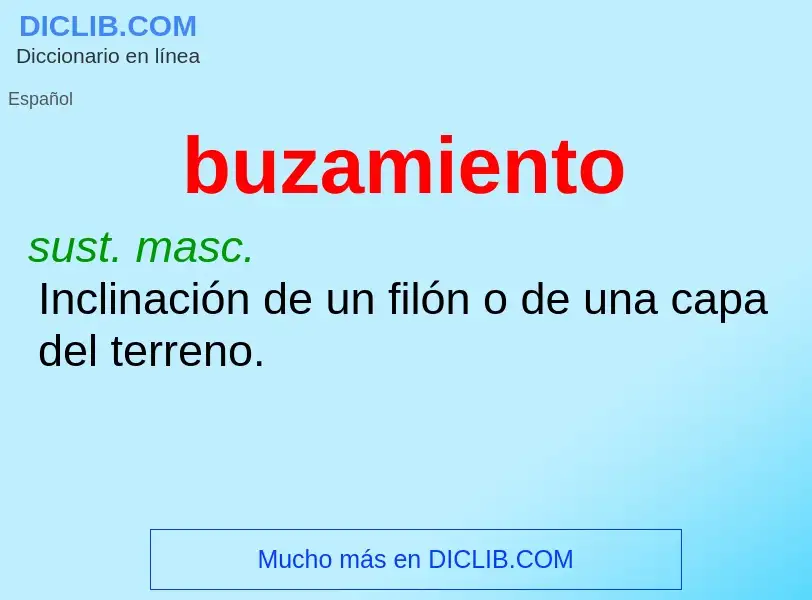 Wat is buzamiento - definition