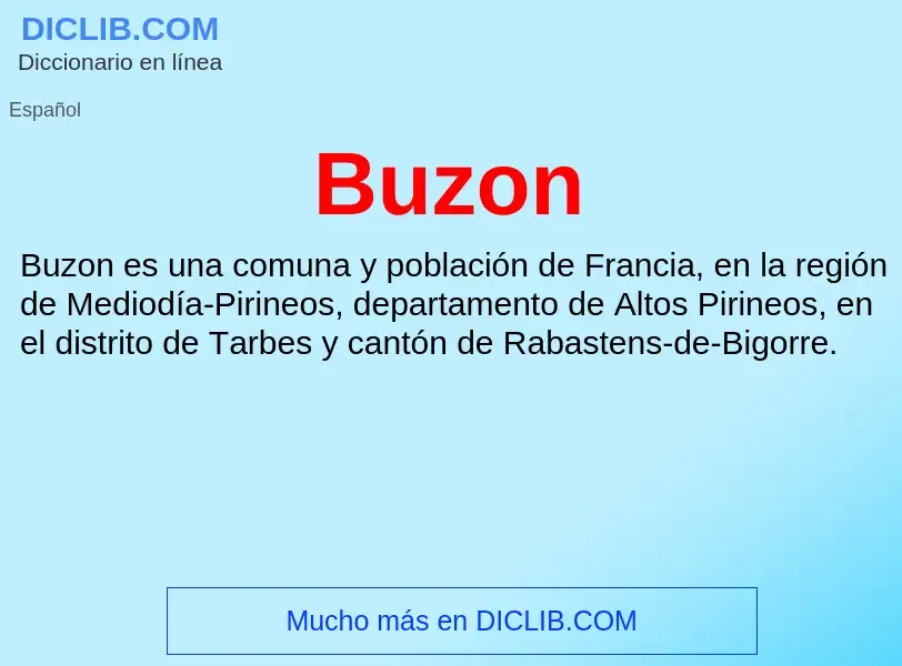 ¿Qué es Buzon? - significado y definición