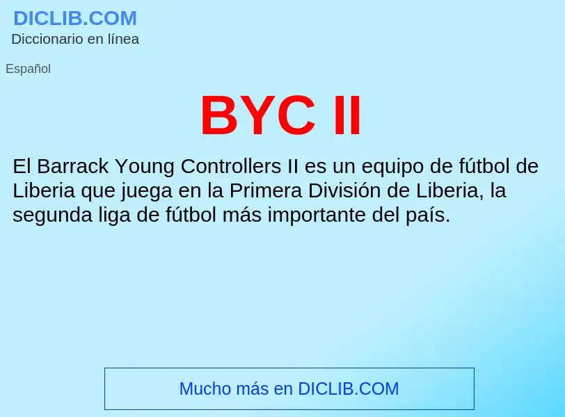 What is BYC II - definition