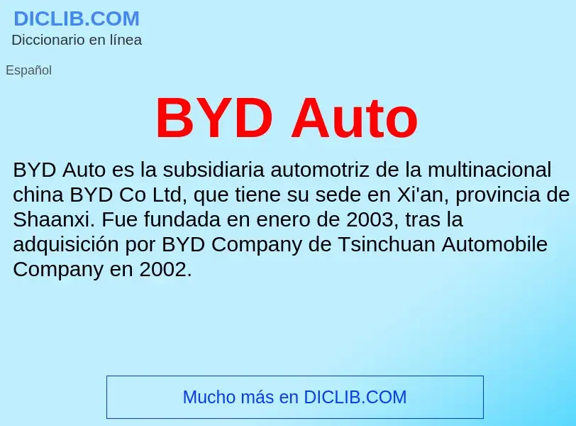 Τι είναι BYD Auto - ορισμός