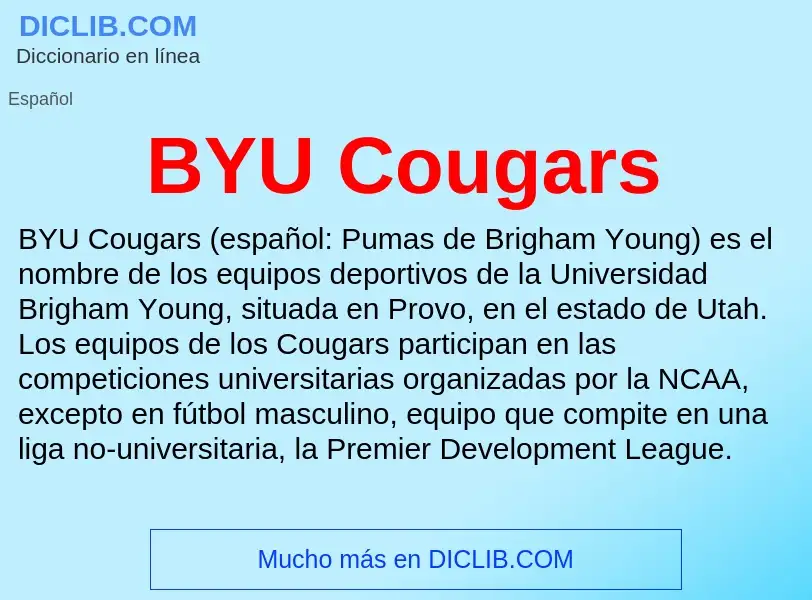 What is BYU Cougars - definition