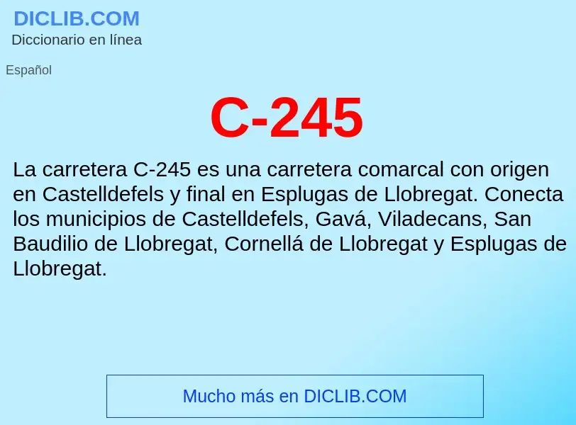 O que é C-245 - definição, significado, conceito