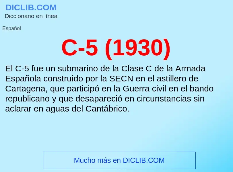 Was ist C-5 (1930) - Definition