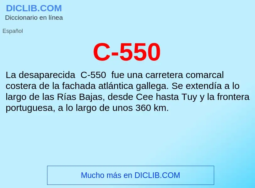 O que é C-550 - definição, significado, conceito