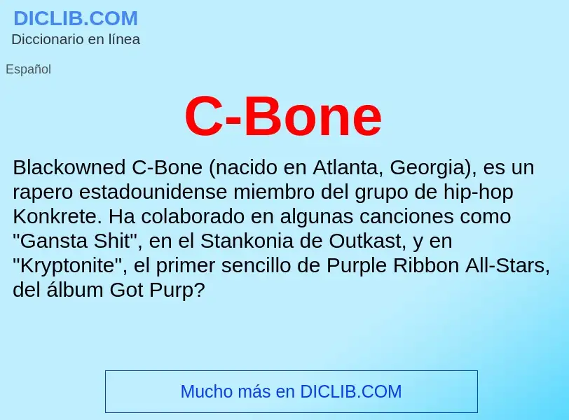 O que é C-Bone - definição, significado, conceito