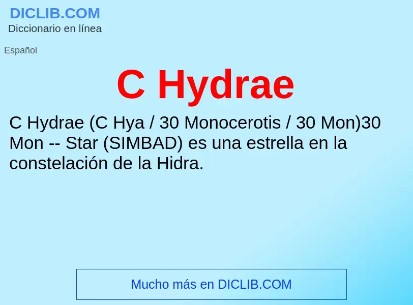 Was ist C Hydrae - Definition