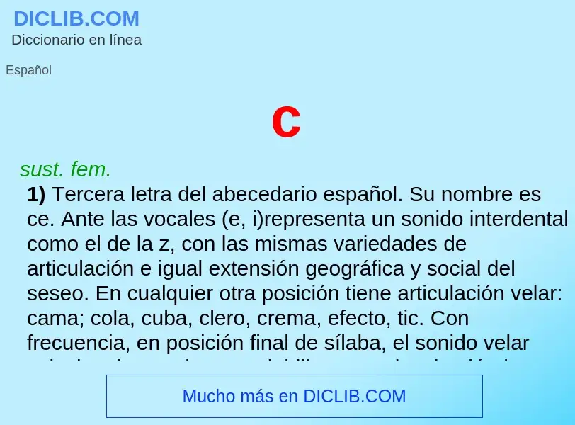 O que é c - definição, significado, conceito