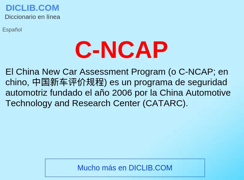 Was ist C-NCAP - Definition