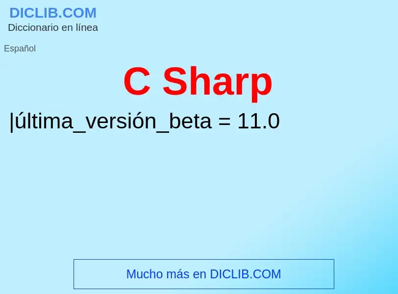 Che cos'è C Sharp - definizione