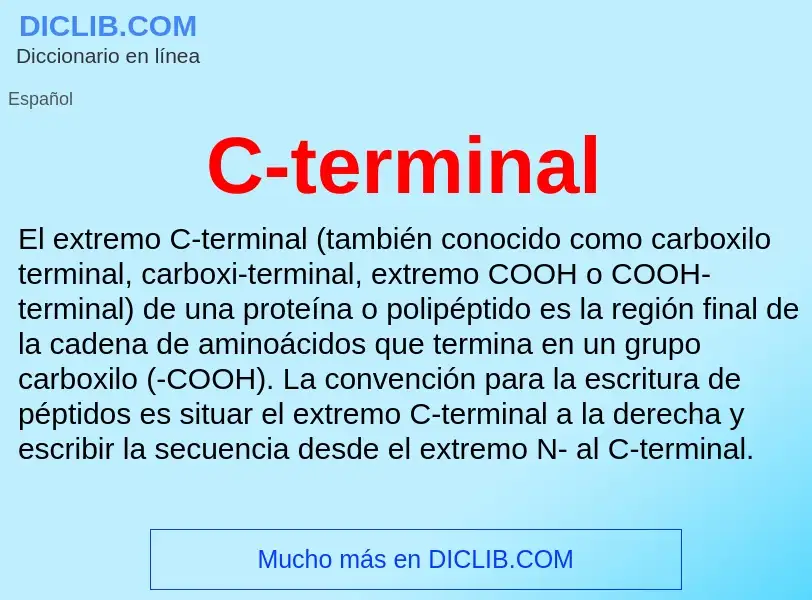 Was ist C-terminal - Definition