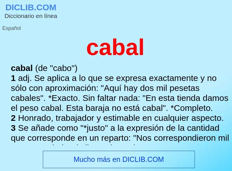 Wat is cabal - definition