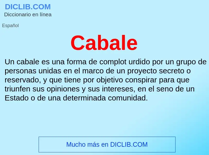 ¿Qué es Cabale? - significado y definición