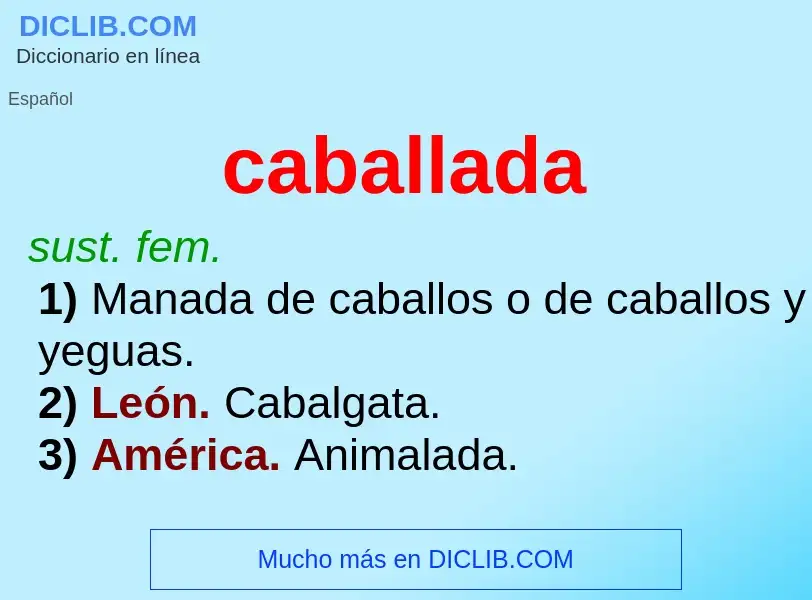 Wat is caballada - definition