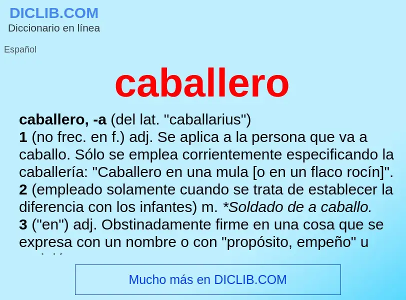 Was ist caballero - Definition