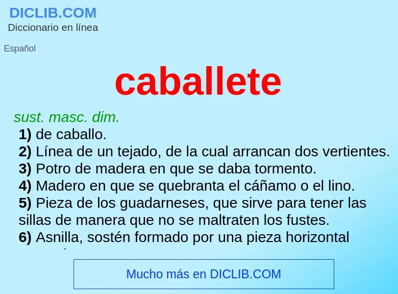 Wat is caballete - definition