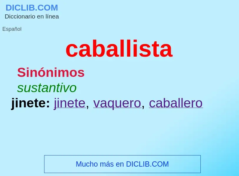 What is caballista - definition