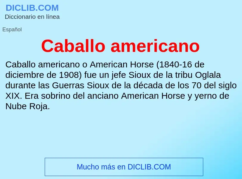 Что такое Caballo americano - определение