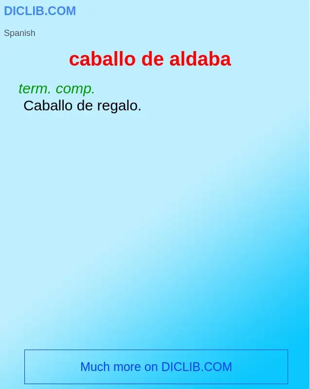 What is caballo de aldaba - definition