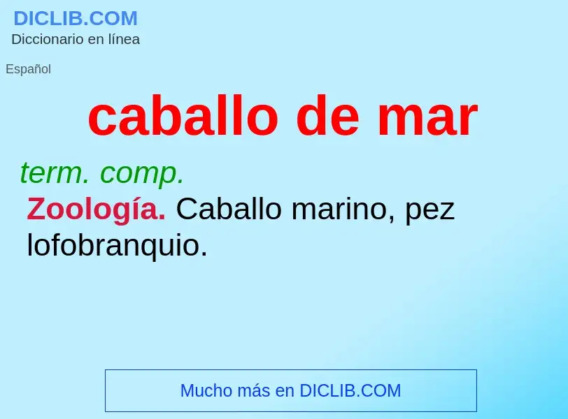 What is caballo de mar - definition