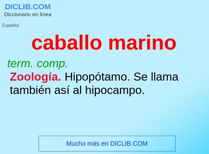 What is caballo marino - definition