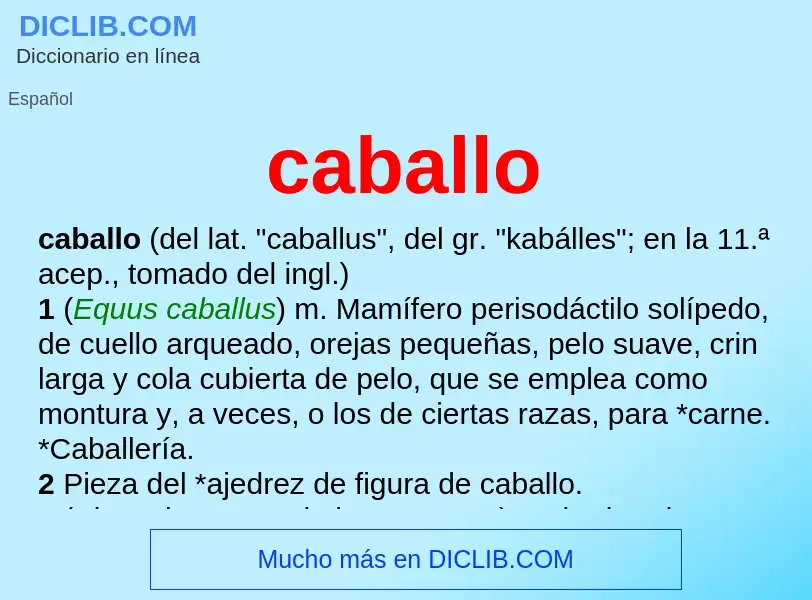 What is caballo - meaning and definition