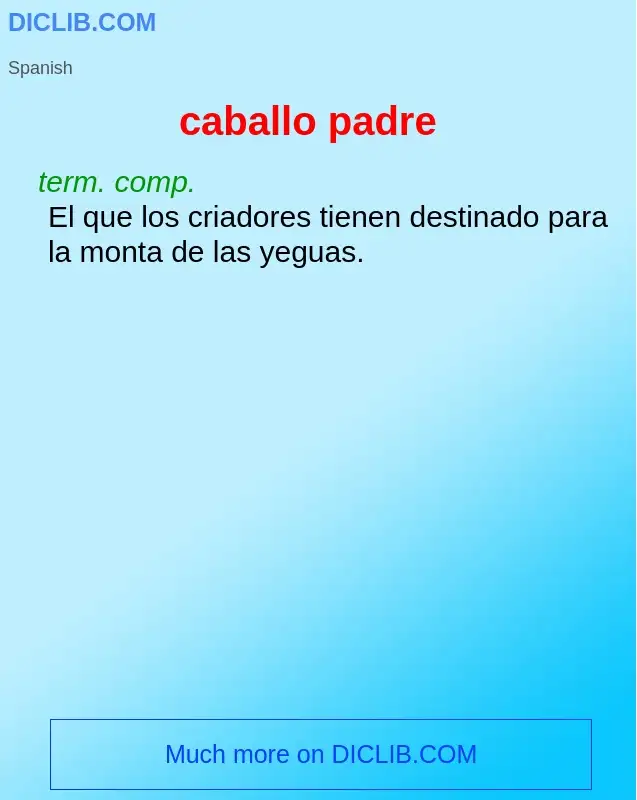 What is caballo padre - definition