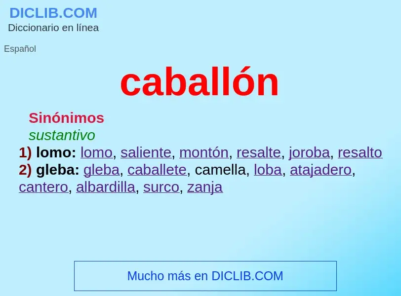 What is caballón - definition